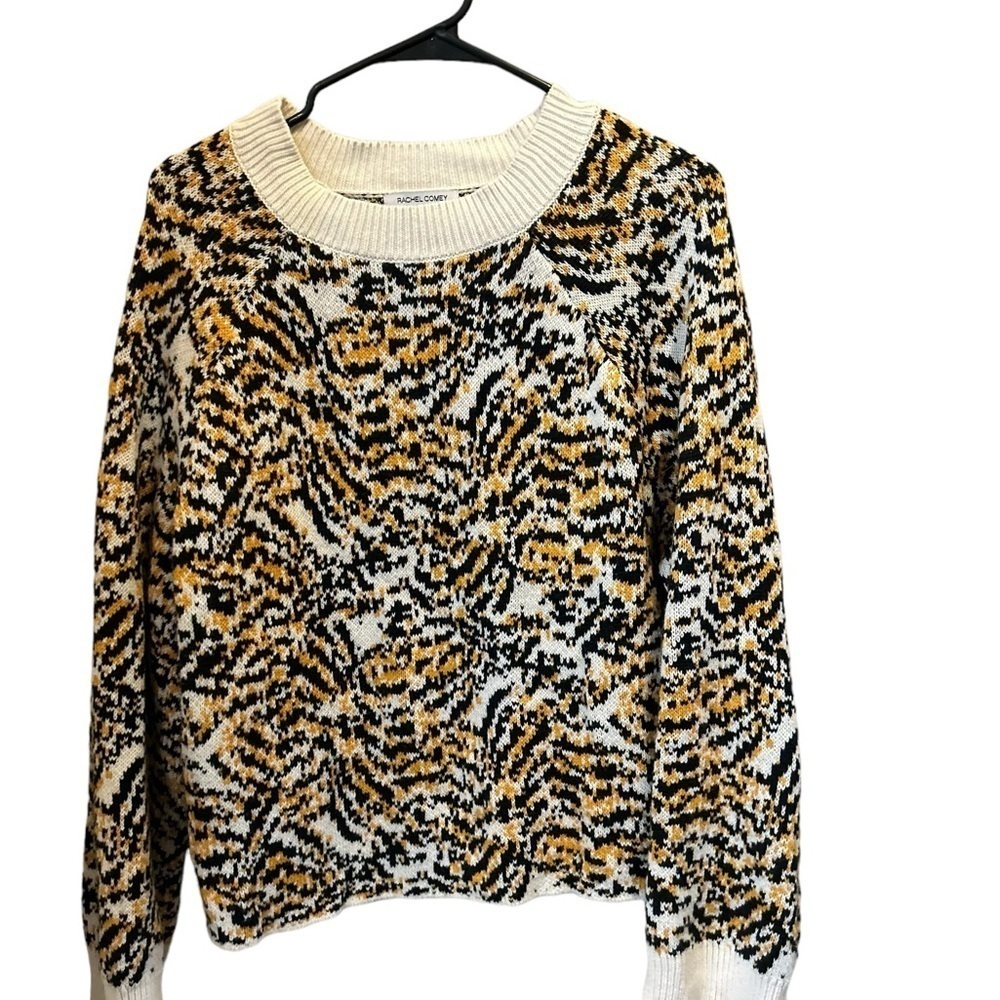 Rachel Comey Animal Print‎ Crewneck Pullover Sweater - size L